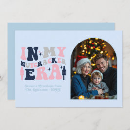 Frosted Elegance My Nutcracker Era Christmas Photo Feestdagenkaart