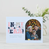 Frosted Elegance My Nutcracker Era Christmas Photo Feestdagenkaart (Staand voorkant)