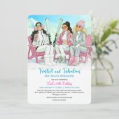 Frosted & Fabulous Après Ski Birthday Getaway Kaart (Staand voorkant)