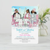 Frosted & Fabulous Après Ski Birthday Getaway Kaart (Staand voorkant)