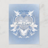 Frosted Fairy Tale Blue Save the Date Briefkaart (Voorkant)