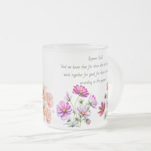 Frosted Floral Bible Verse Mok (Voorkant rechts)