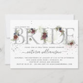 Frosted Floral Silver Winter Vrijgezellenfeest Kaart (Voorkant)