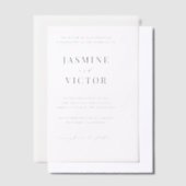 Frosted Formal Wedding Invitation Vellum Kaart Vellum Uitnodigingen (Offset)