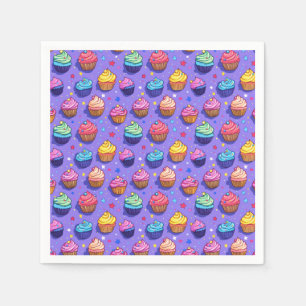 Frosted Fun Cupcake Patroon: grillige bakkerij Servet