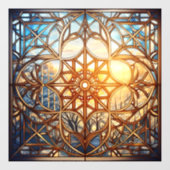 Frosted geometrische harmonie raamsticker (Vel)