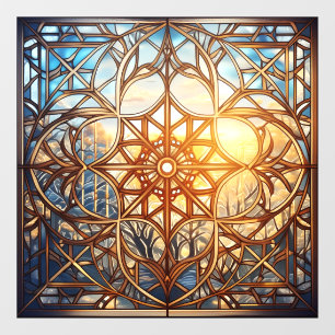 Frosted geometrische harmonie raamsticker