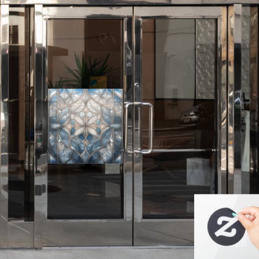 Frosted geometrische harmonie raamsticker (Kantoordeur)