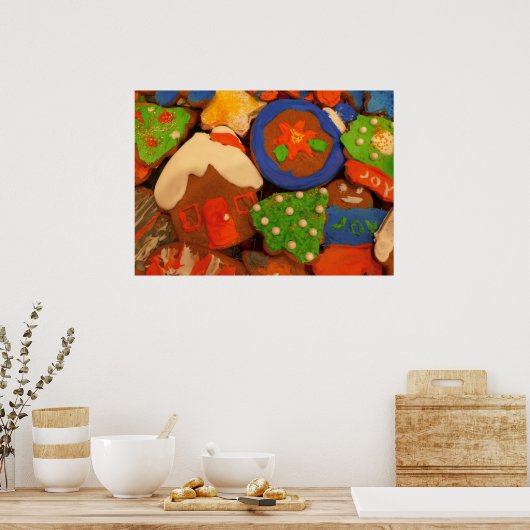 Frosted Gingerbread Cookies Poster (Keuken)