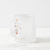 Frosted Glass 10 oz Kerst Koffie Mok (Voorkant links)