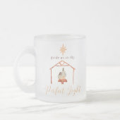 Frosted Glass 10 oz Kerst Koffie Mok (Links)