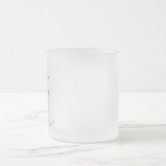 Frosted Glass 10 oz Kerst Koffie Mok (Center)