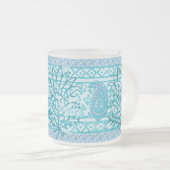 Frosted Glass Mag - Indianenblauw Matglas Koffiemok (Voorkant rechts)