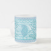 Frosted Glass Mag - Indianenblauw Matglas Koffiemok (Voorkant links)