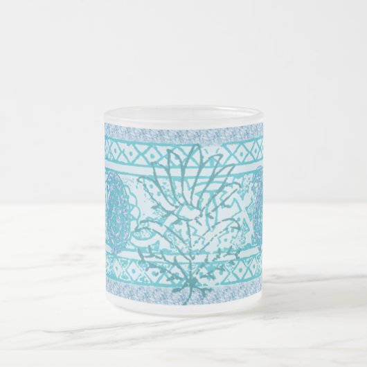 Frosted Glass Mag - Indianenblauw Matglas Koffiemok (Center)