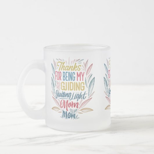 Frosted Glass Mok (10 oz) - "Bedankt voor Being My (Links)