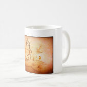 Frosted Glass Mok, 10 oz Konijn in Woestijn Koffiemok (Voorkant rechts)