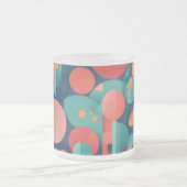 Frosted Glass Mok 10 oz - Minimalistische geometri (Center)