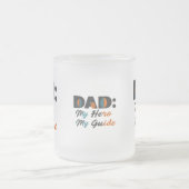 Frosted Glass Mok 10 oz - "Papa: mijn held, mijn g (Center)