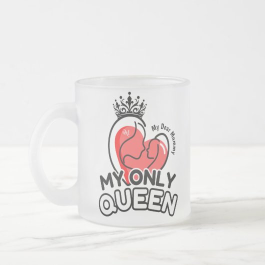 Frosted Glass Mok 10oz: Mijn enige Queen (Links)