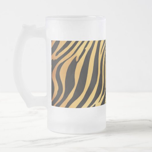 Frosted Glass Mok 16 oz - Eclectische dierenprints (Links)