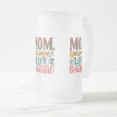 Frosted Glass Mok 16 oz - "Mama, je maakt het leve (Voorkant rechts)