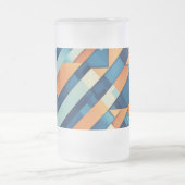 Frosted Glass Mok 16 oz - Minimalistische geometri (Center)