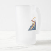 Frosted Glass Mok 16 oz - Serene Mountain Majesty (Voorkant rechts)