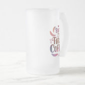 Frosted Glass Mok 16 oz voor koffieliefhebbers (Voorkant rechts)
