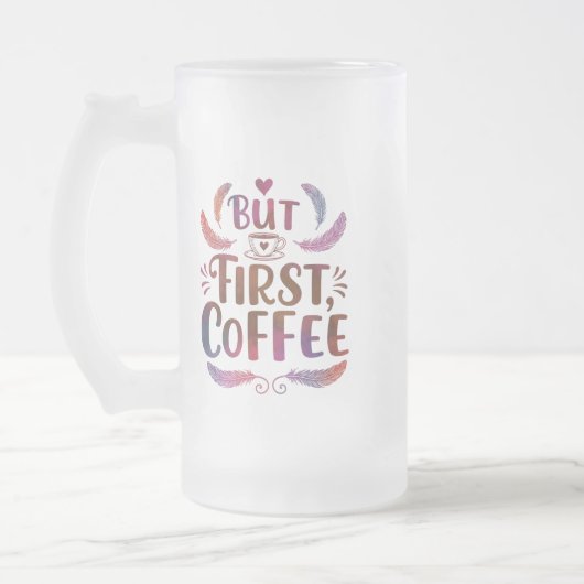Frosted Glass Mok 16 oz voor koffieliefhebbers (Links)