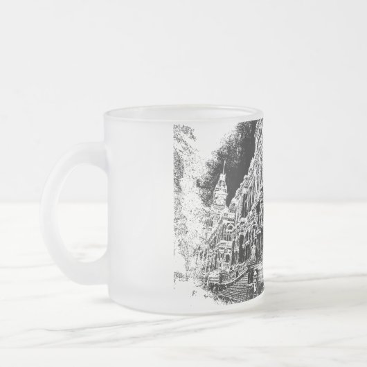 Frosted Glass Mok, 296 ml Matglas Koffiemok (Links)