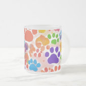Frosted Glass Mok - Eclectische dierenprints (10 o (Voorkant rechts)