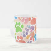 Frosted Glass Mok - Eclectische dierenprints (10 o (Voorkant links)
