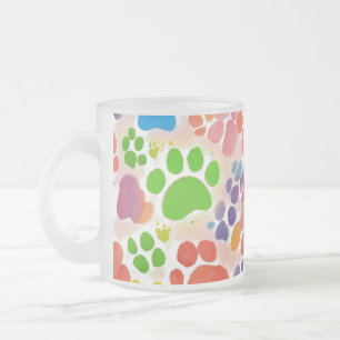 Frosted Glass Mok - Eclectische dierenprints (10 o