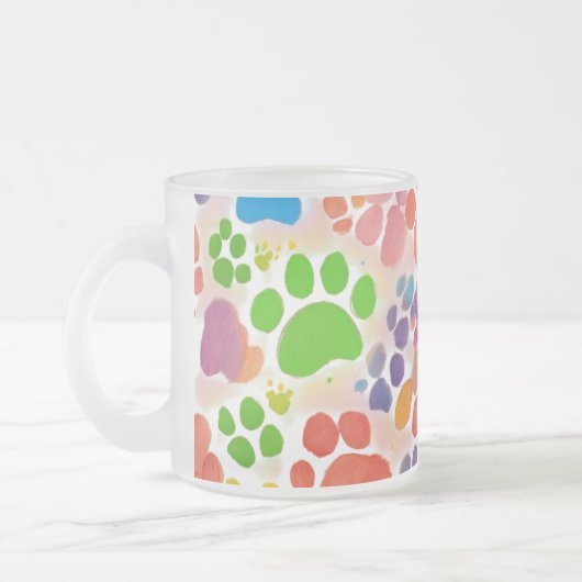 Frosted Glass Mok - Eclectische dierenprints (10 o (Links)