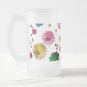 Frosted Glass Mok - Floral Explosion Design (16oz) (Links)