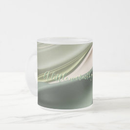 Frosted glass mok in stijlvolle graphics