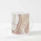 Frosted glass mok in stijlvolle graphics (Voorkant rechts)