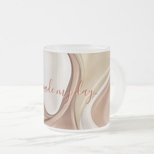 Frosted glass mok in stijlvolle graphics (Voorkant rechts)