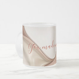 Frosted glass mok in stijlvolle graphics