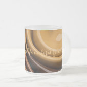Frosted glass mok in stijlvolle graphics (Voorkant rechts)