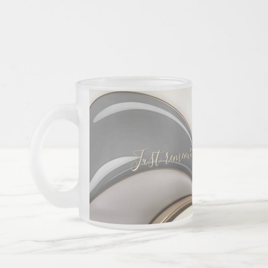 Frosted glass mok in stijlvolle graphics (Links)