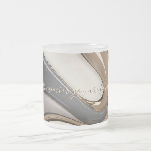 Frosted glass mok in stijlvolle graphics (Center)