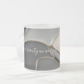 Frosted glass mok in stijlvolle graphics (Voorkant links)