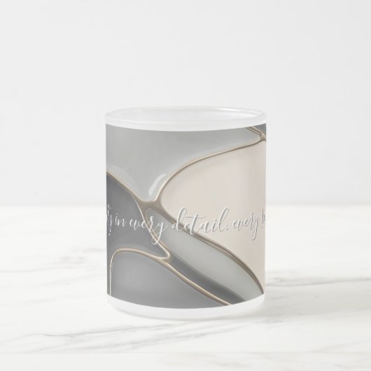 Frosted glass mok in stijlvolle graphics (Center)