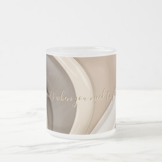 Frosted glass mok in stijlvolle graphics (Center)