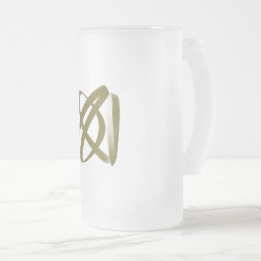 Frosted Glass Mok met Abstract wervelontwerp (Voorkant rechts)