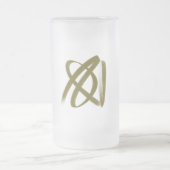 Frosted Glass Mok met Abstract wervelontwerp (Center)