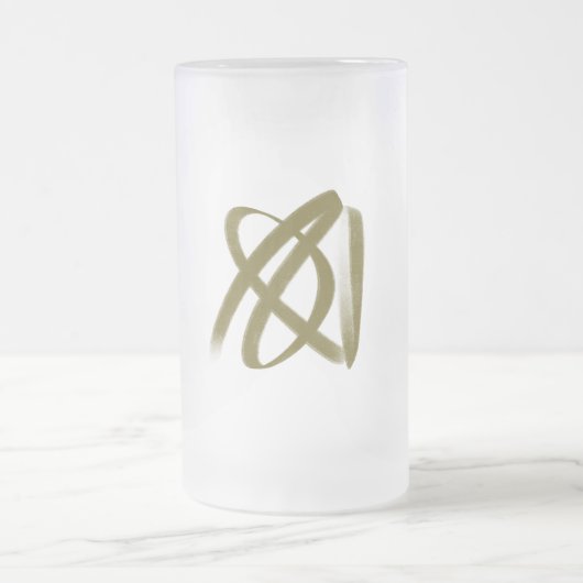 Frosted Glass Mok met Abstract wervelontwerp (Center)