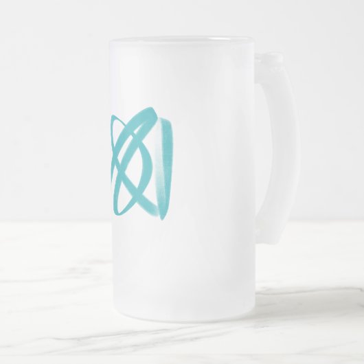 Frosted Glass Mok met Abstract wervelontwerp (Voorkant rechts)